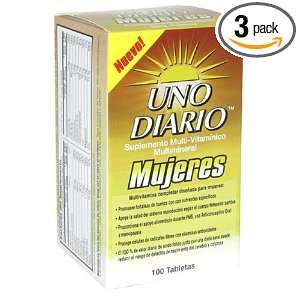  Uno Diario Women Multivitamin Tablets, 100 Count (Pack of 