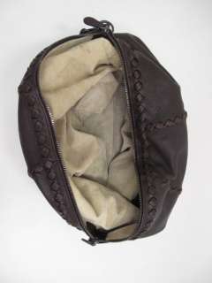 Bottega Veneta Dark Chocolate Brown Leather Woven Trim Large Tote Bag 