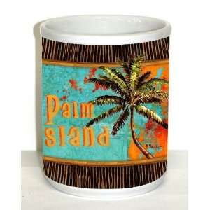  Palm Island Ceramic Utensil Crock