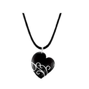  Jewelry Locker Genuine Onyx Heart Pendant: Jewelry