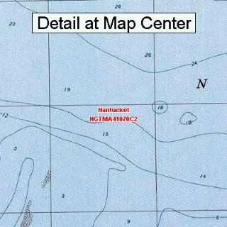  USGS Topographic Quadrangle Map   Nantucket, Massachusetts 