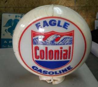 Old Colonial Gasoline Gas Pump Globe Capco W/ Eagle Graphics Motor 