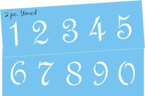 STENCIL 2.5 Numbers Country French Bride Address Signs  