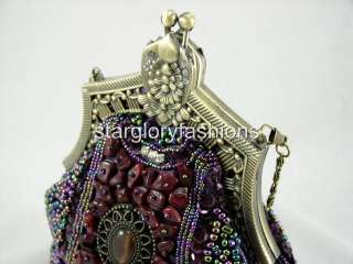   multi beads in elegant design on both sides, hand beaded completely