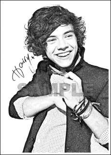Harry Styles Signed Sketch, autograph One Direction.  