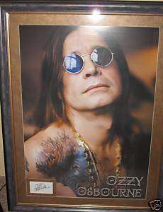 AUTHENTIC OZZY OSBOURNE AUTOGRAPHED & FRAMED POSTER  