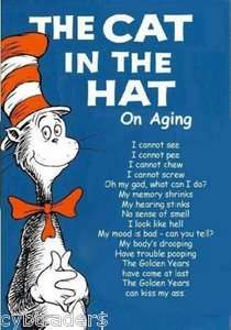 Dr. Seuss Funny Hat On Aging Refrigerator Tool Box Magnet  