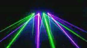 Heads Purple & Green Laser Light Beams Show Party DJ  