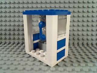 LEGO TELEPHONE BOOTH City Town Handheld Pay Phone Vintage Talk Dial 