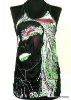 Peacock Lady Gypsy Racer Back Tank TOP Shirt New S M L  