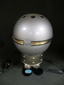 Vintage Mid Century Modern Robot Table Lamp 1960s Space Metal Chrome 