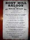 OLD WEST SALOON BOOT HILL HOUSE RULES POSTER 11x17 (490)