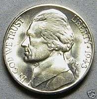 1943 S Choice BU Jefferson Nickel.#6426  