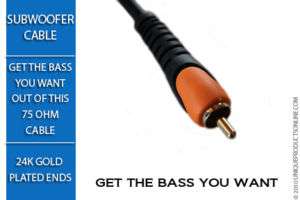  . SPDIF Digital Audio and Subwoofer Cable for Powered and Passive Sub