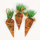 CARROT SHAPED CELLOPHANE GOODY TREAT BAGS EASTER FUN (LOT OF 12) NEW