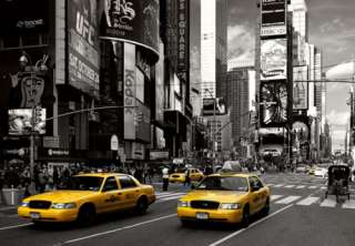   Cabs at Times Square   New York Manhattan Gelbe Taxis   366x254cm