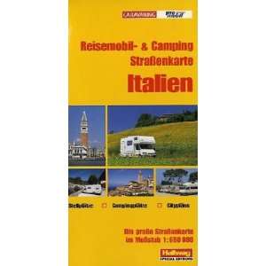 Reisemobil  und Camping Straßenkarte Italien Stellplätze 