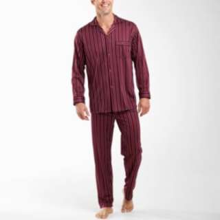 JCPenney   Stafford® Long Sleeve/Leg Stripe Nylon Pajamas customer 