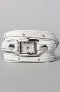 La Mer The Studded Layer Watch in White and Silver  Karmaloop 