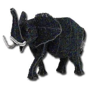 Wild at Art Kunst Elefant aus Draht und Perlen, ca. 30 cm 