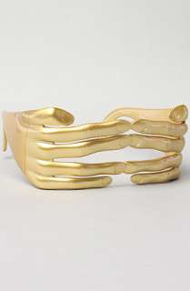 Jeremy Scott for Linda Farrow Sunglasses The Hands Sunglasses in Gold 