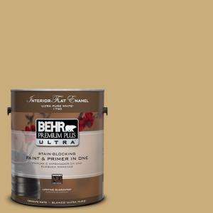 BEHR Premium Plus Ultra #UL180 7 Cup Of Tea Interior Flat Gallon Paint 