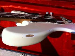 1966 Fender Precision 66 P Bass Guitar Olympic White & Original Case 