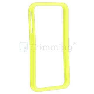Bumper Yellow TPU Rubber Soft Case Cover+PRIVACY Protector for iPhone 