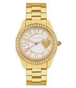 Betsey Johnson Gold Bling Bling Time Heart Watch $69.00
