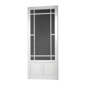 Screen Tight Prairie View 30 in. Solid Vinyl White Screen Door PV30 at 