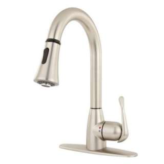 Glacier BayNew Touch Single Handle Pull Down Sprayer Kitchen Faucet in 