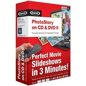Magix Photostory On CD & DVD 9 Software   Import Photos and Videos at 