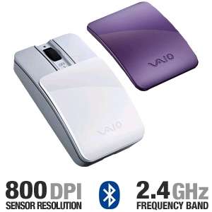 Sony VAIO VGP BMS15/WI Bluetooth Slider Mouse   800dpi Laser, White 