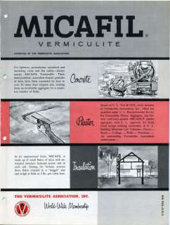 Micafil Vermiculite Pyracote Catalog Insulation 1961  