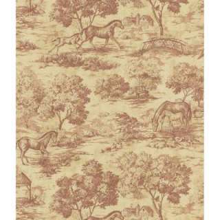   10 In. H Toile Wallpaper Sample 145 62646SAM at The Home Depot