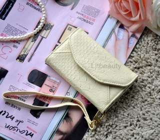 New Women iPhone Leather Wristlet Cover Case Purse Wallet for iphone 4 