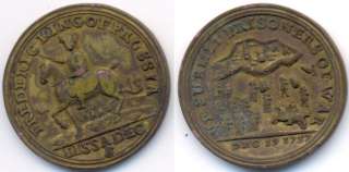    Bronzemedaille 1757 auf die Schlacht bei Lissa in ss vz   