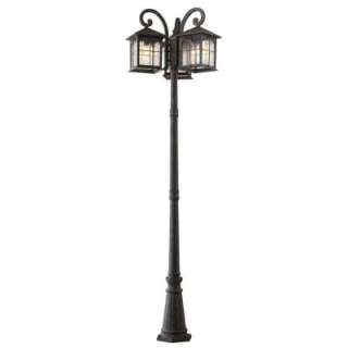 Hampton Bay 3 Head Outdoor Aged Iron Post Light HB7019 292 at The Home 