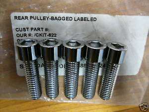 RC CHROME MOTORCYCLE PULLEY OR SPROCKET BOLT SET NEW FOR HARLEY 