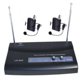 AZUSA VHF Funk Headset Mikrofon Set 203,40+174.8MHz, wireless 