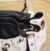 MAKOWSKY Glove LEATHER Pocket SHOPPER Black & White Handbag PURSE 