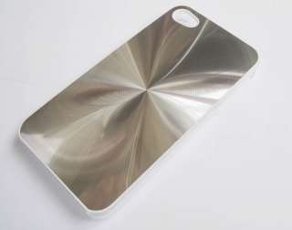   Shiny CD Laser Metal Aluminum/PC Hard Back Case Cover For iPhone 4G 4S