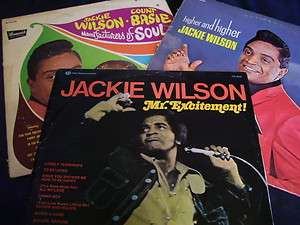 JACKIE WILSON THREE RECORD DEAL VINYL LPS  