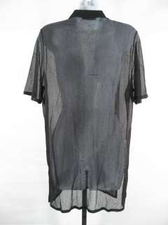 GISPA Black Tank Top Shirt Blouse Set Outfit Sz M & L  
