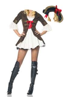 Admiral Seemann Offizier Kapitän Piratin Kostüm + Hut Karneval Motto 