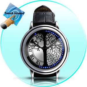 Blue Hybrid   Japanese style Touchscreen LED Watch, NIB  