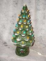 Vintage Ceramic Artificial Lighted Christmas Tree  
