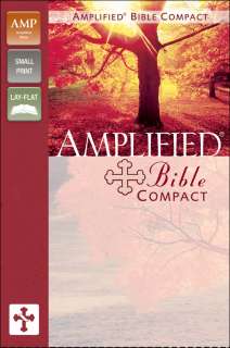 The Amplified Bible Compact Edition Italian Duo Tone Camel Burgundy 