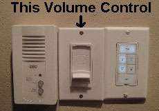 volume controls that looks just like a standard household dimmer