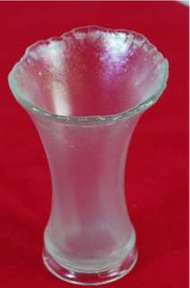 Antique Stretch Glass Iridescent Crystal Vase Imperial  